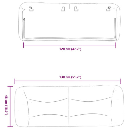 vidaXL Kopfteil-Kissen "Hvar" Taupe 120 cm Stoff
