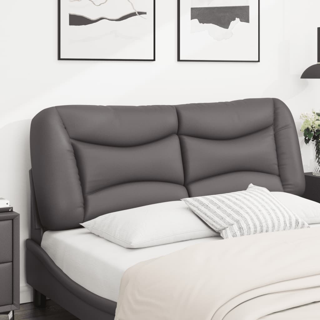 vidaXL Coussin de tête de lit "Hvar" gris 120 cm similicuir