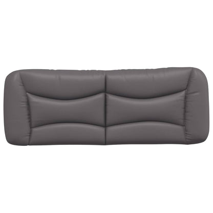 vidaXL Coussin de tête de lit "Hvar" gris 120 cm similicuir