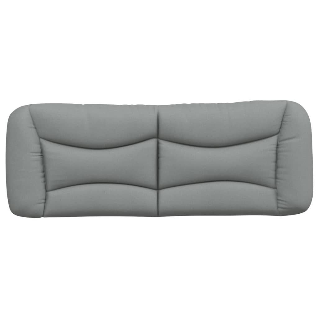 vidaXL Kopfteil-Kissen "Hvar" Hellgrau 140 cm Stoff