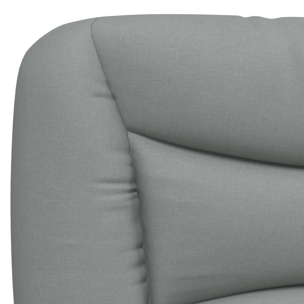vidaXL Kopfteil-Kissen "Hvar" Hellgrau 140 cm Stoff