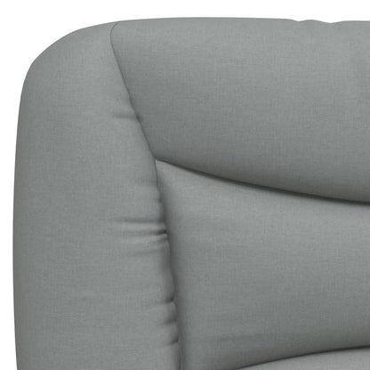 vidaXL Kopfteil-Kissen "Hvar" Hellgrau 140 cm Stoff