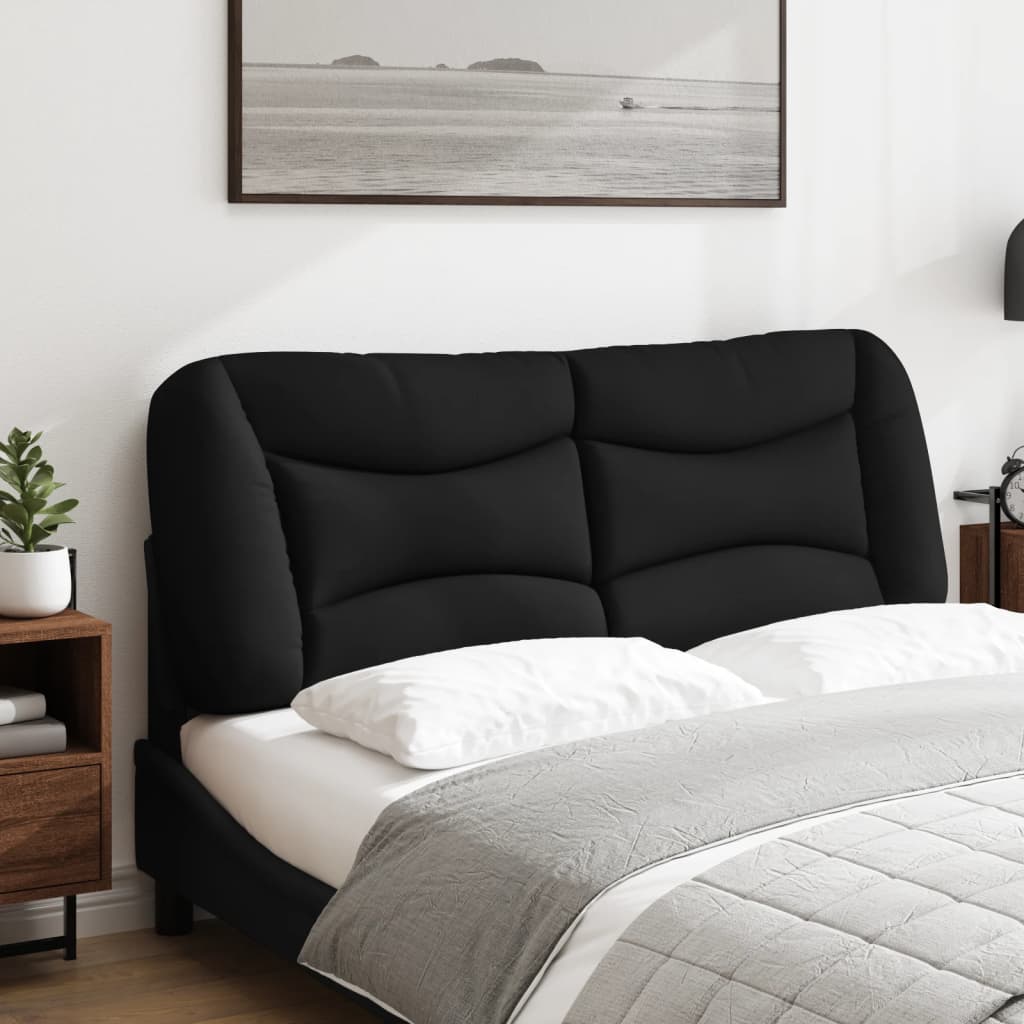 vidaXL Kopfteil-Kissen "Hvar" Schwarz 140 cm Stoff
