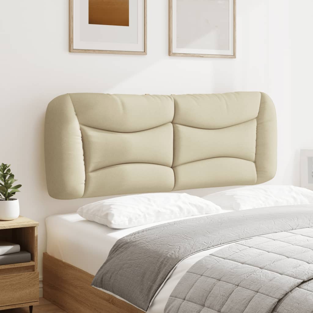 vidaXL Kopfteil-Kissen "Hvar" Creme 140 cm Stoff