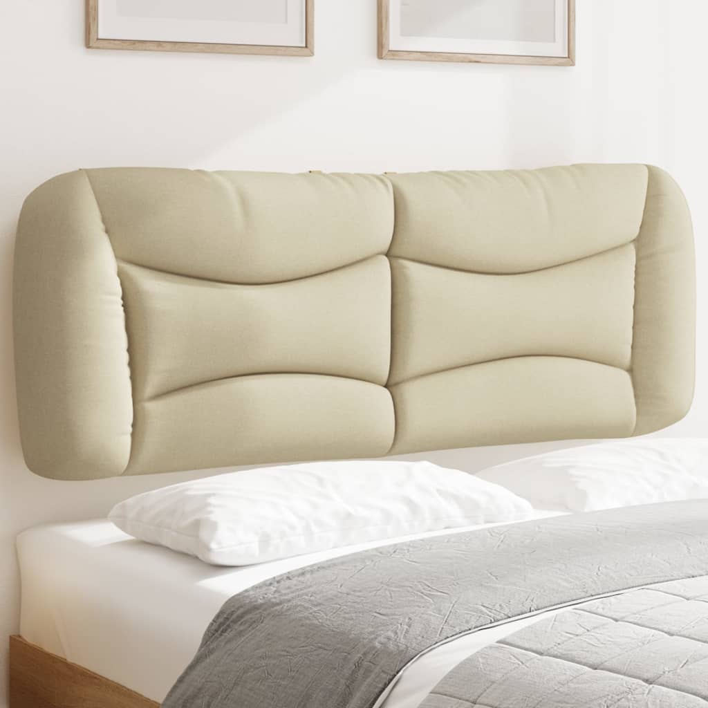 vidaXL Kopfteil-Kissen "Hvar" Creme 140 cm Stoff