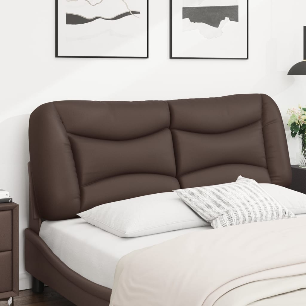 vidaXL Kopfteil-Kissen "Hvar" Braun 140 cm Kunstleder