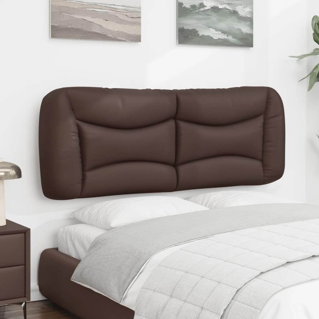vidaXL Kopfteil-Kissen "Hvar" Braun 140 cm Kunstleder