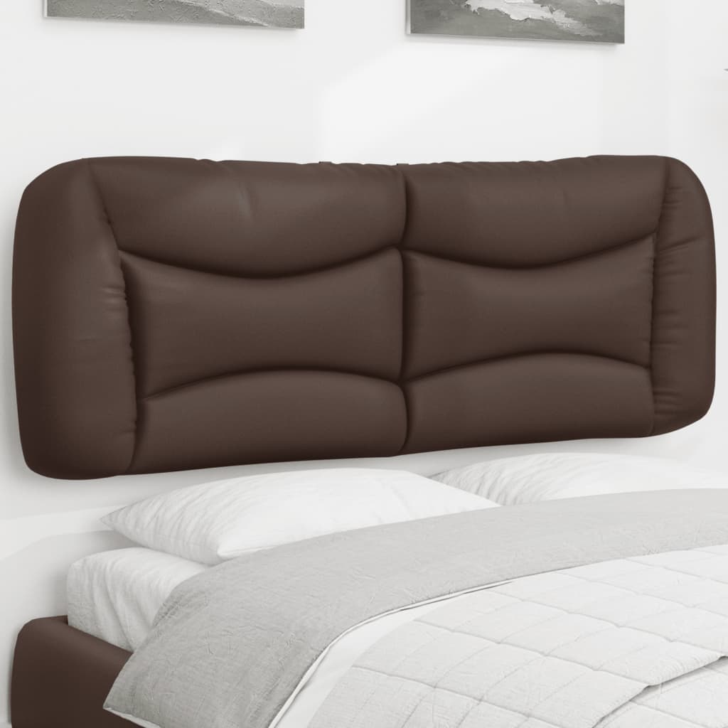 vidaXL Kopfteil-Kissen "Hvar" Braun 140 cm Kunstleder
