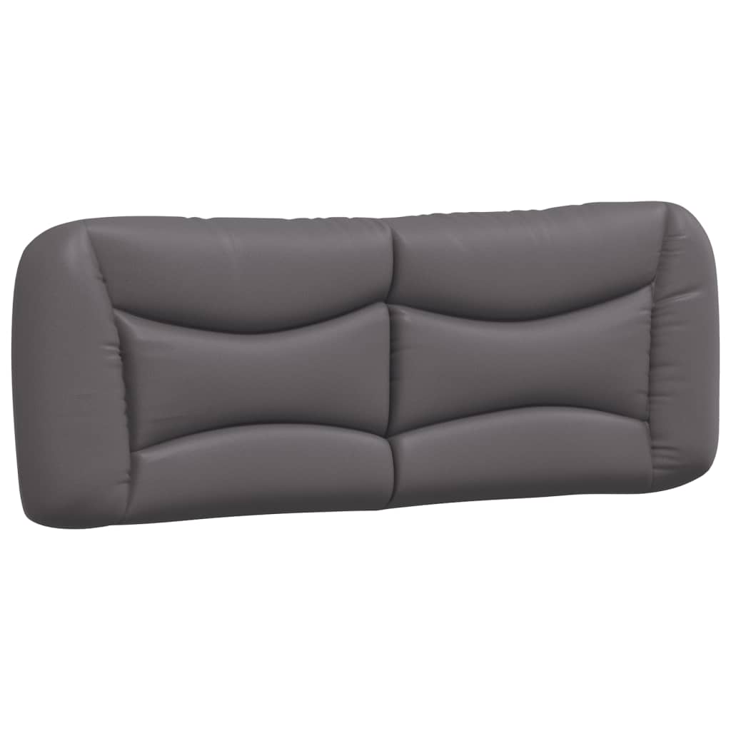 vidaXL Kopfteil-Kissen "Hvar" Grau 140 cm Kunstleder