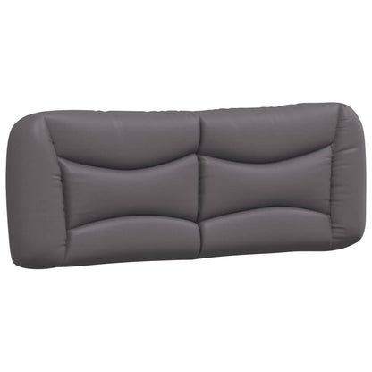 vidaXL Kopfteil-Kissen "Hvar" Grau 140 cm Kunstleder