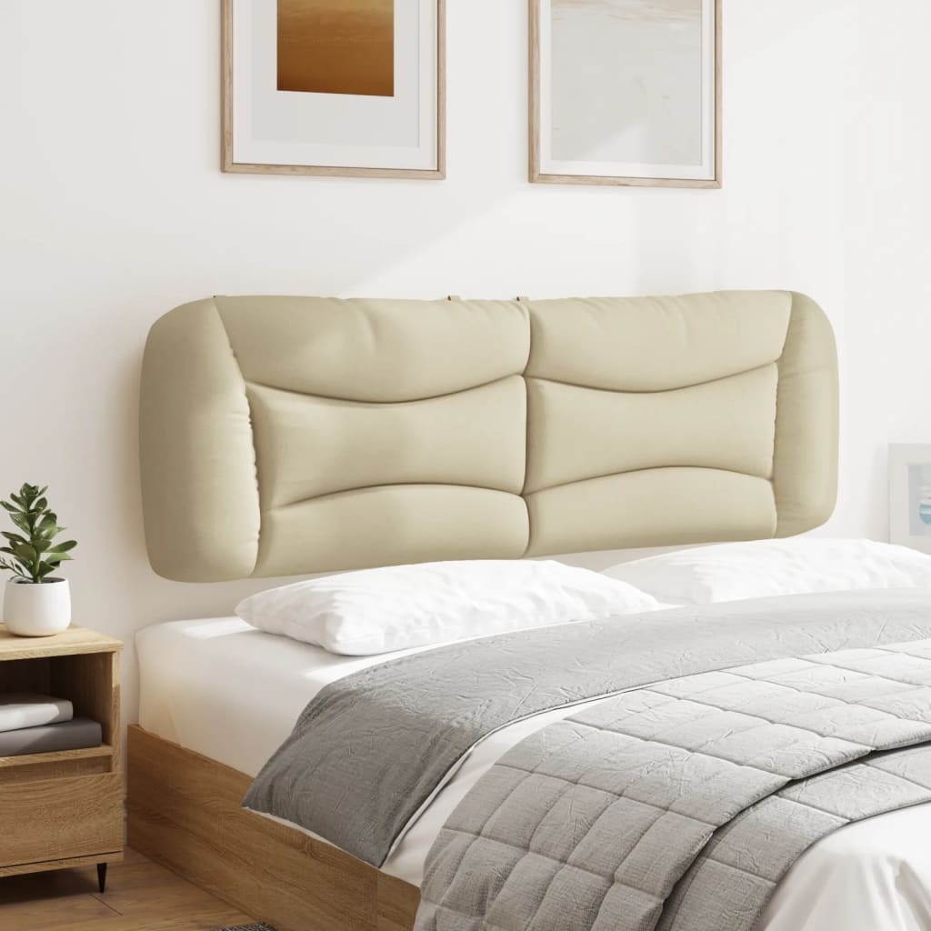 vidaXL Kopfteil-Kissen "Hvar" Creme 160 cm Stoff