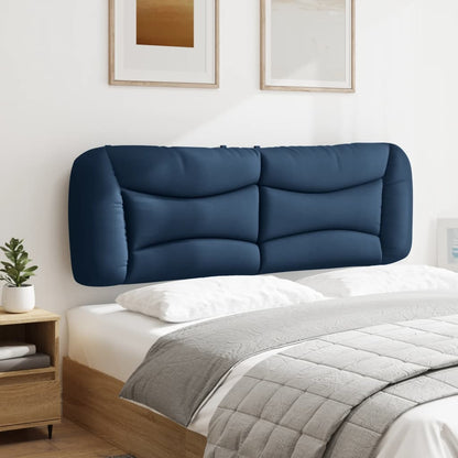 vidaXL Coussin de tête de lit "Hvar" Bleu 160 cm Tissu