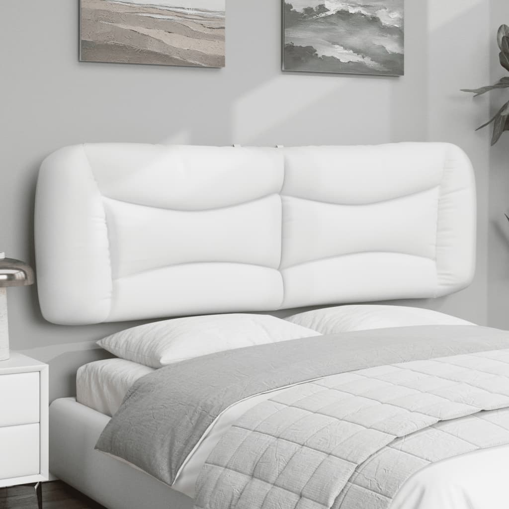 vidaXL Kopfteil-Kissen "Hvar" Weiß 160 cm Kunstleder
