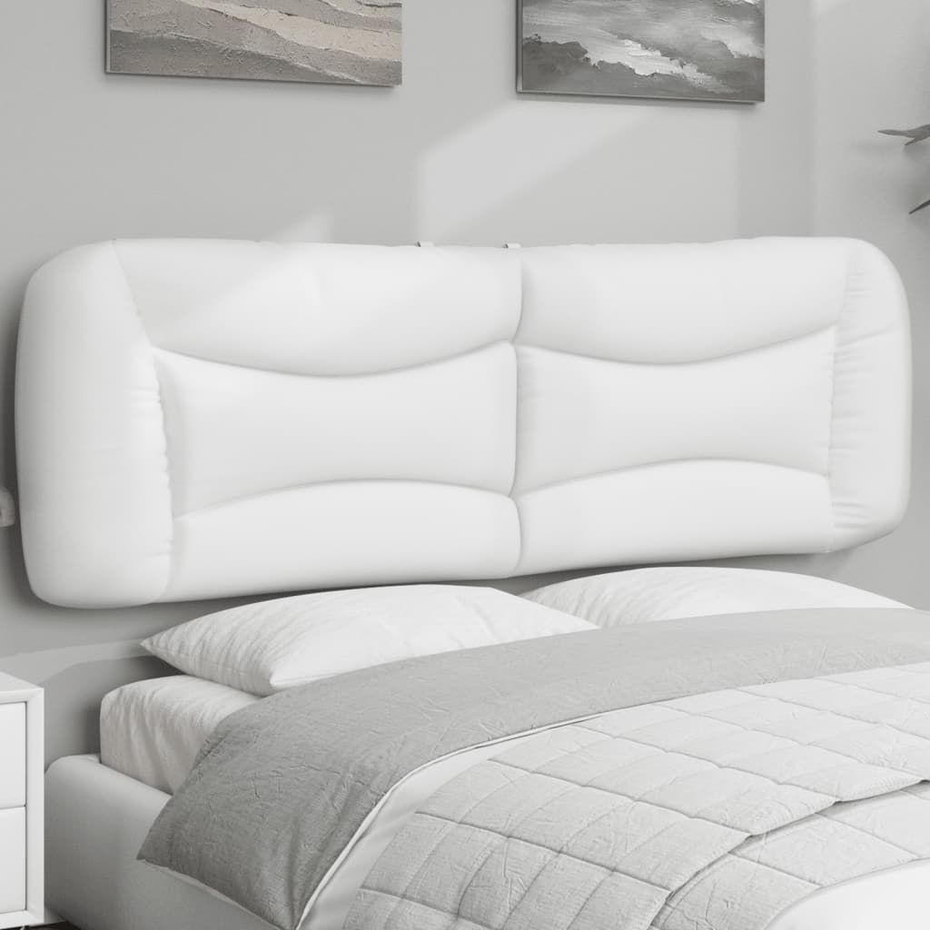 vidaXL Kopfteil-Kissen "Hvar" Weiß 160 cm Kunstleder