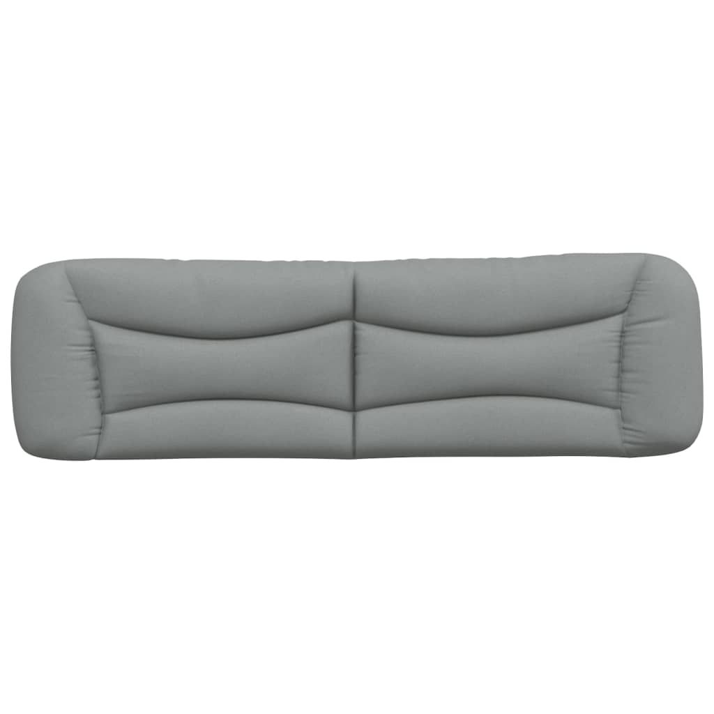 vidaXL Kopfteil-Kissen "Hvar" Hellgrau 180 cm Stoff