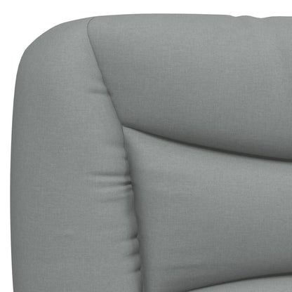 vidaXL Kopfteil-Kissen "Hvar" Hellgrau 180 cm Stoff