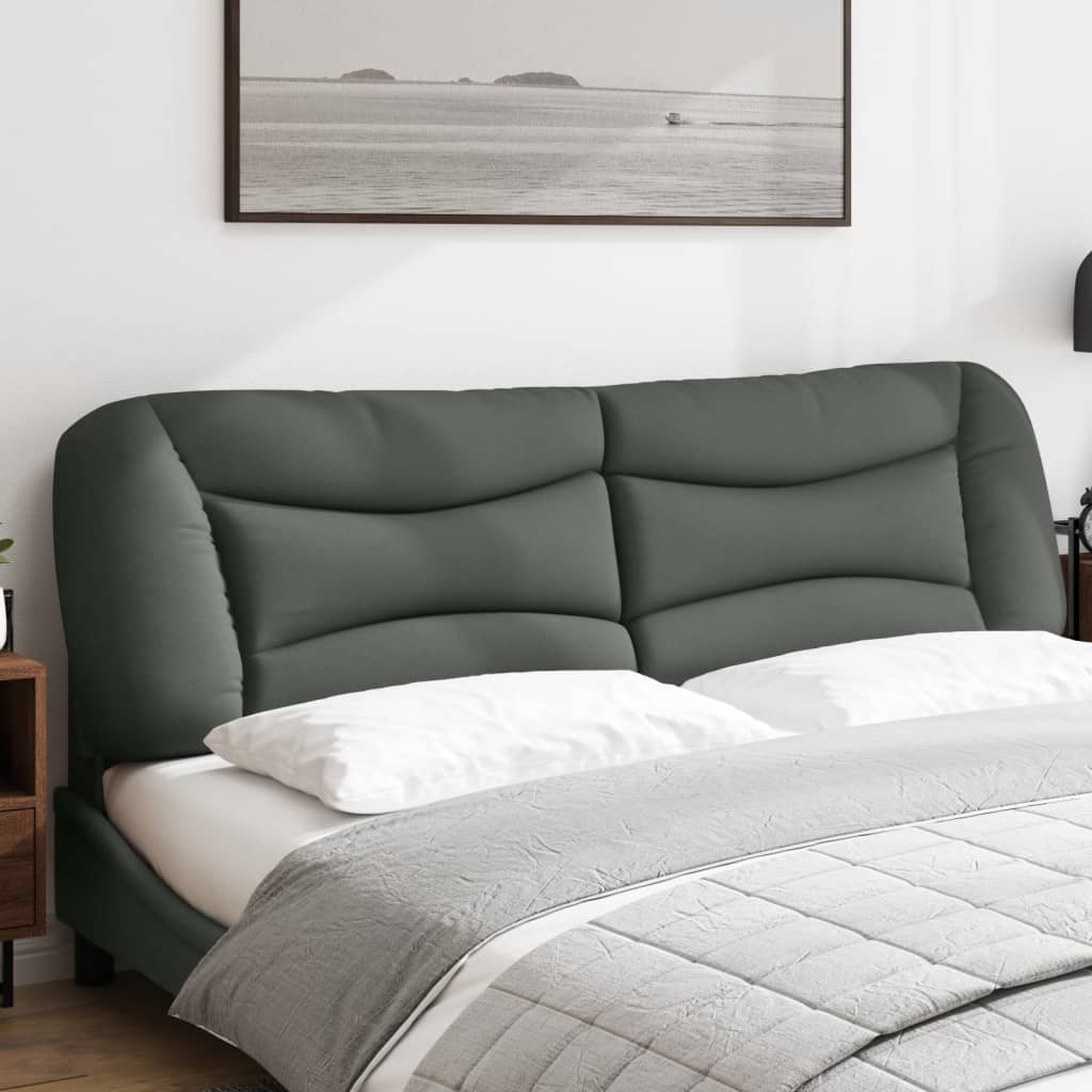 vidaXL Kopfteil-Kissen "Hvar" Dunkelgrau 180 cm Stoff