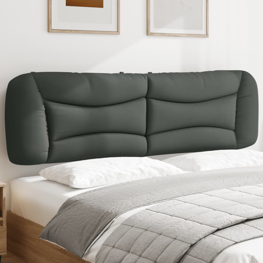 vidaXL Kopfteil-Kissen "Hvar" Dunkelgrau 180 cm Stoff