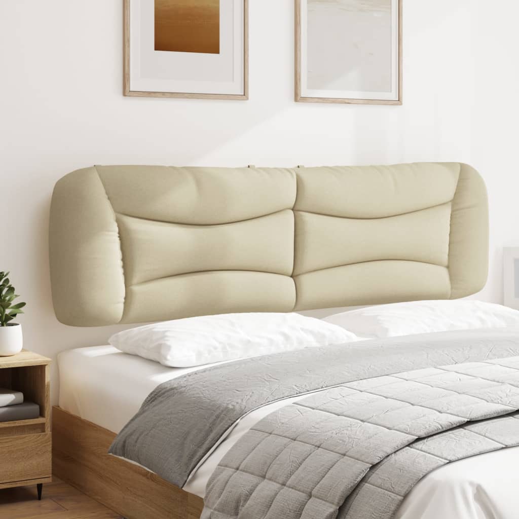 vidaXL Kopfteil-Kissen "Hvar" Creme 180 cm Stoff