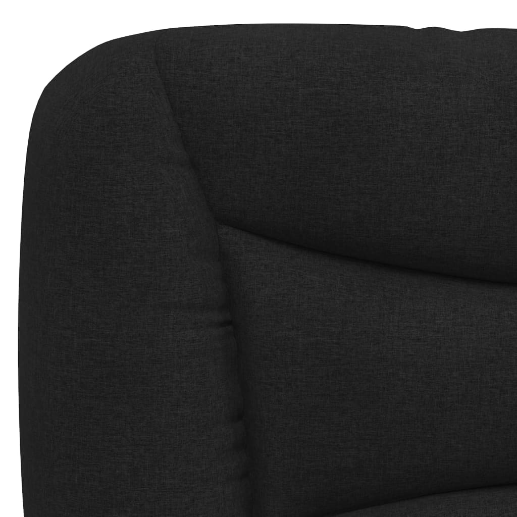 vidaXL Kopfteil-Kissen "Hvar" Schwarz 200 cm Stoff