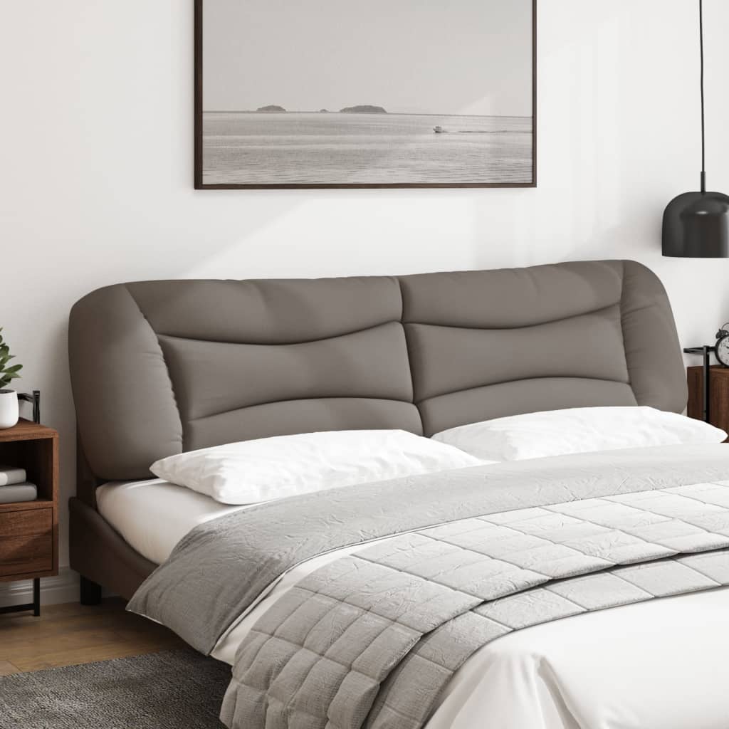 vidaXL Kopfteil-Kissen "Hvar" Taupe 200 cm Stoff