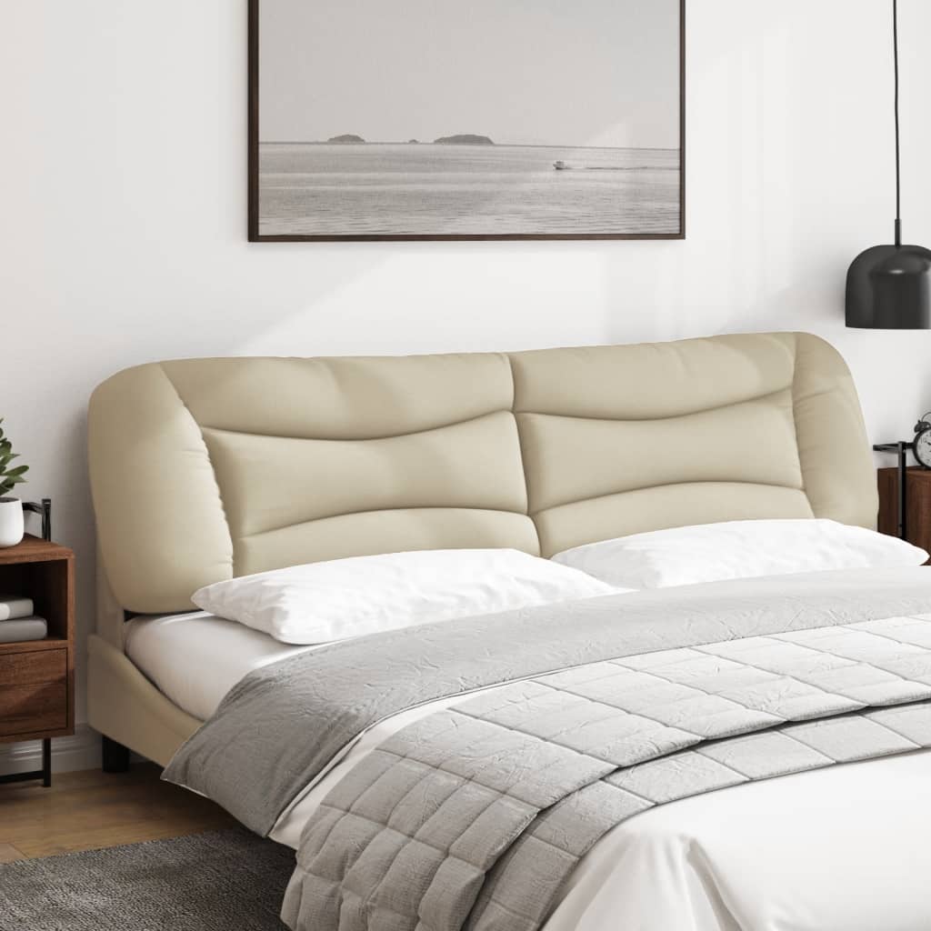 vidaXL Kopfteil-Kissen "Hvar" Creme 200 cm Stoff