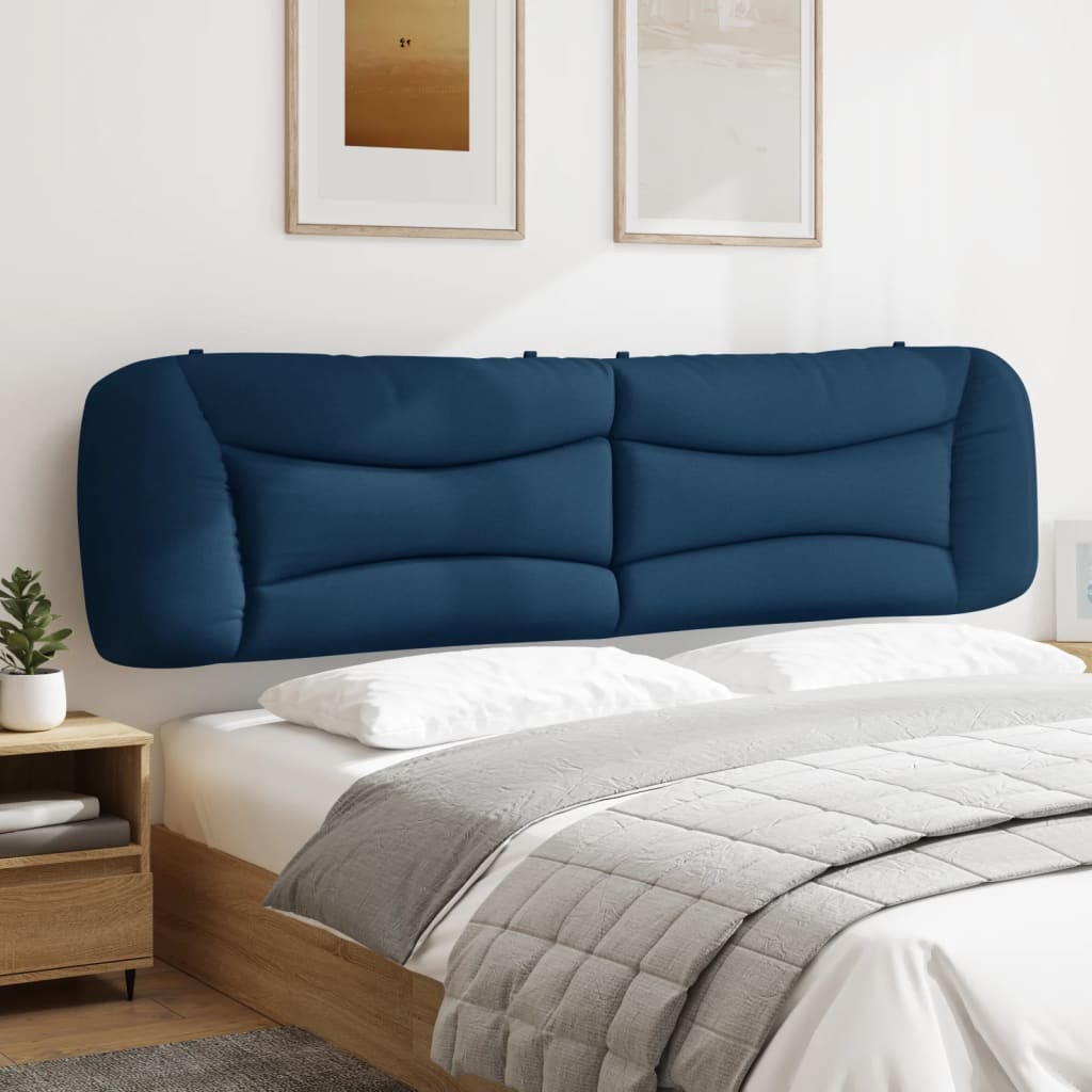 vidaXL Kopfteil-Kissen "Hvar" Blau 200 cm Stoff