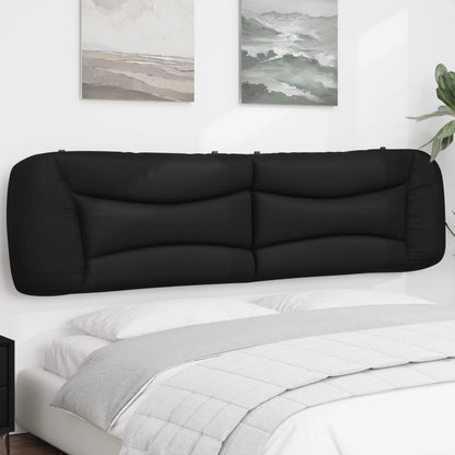 vidaXL Kopfteil-Kissen "Hvar" Schwarz 200 cm Kunstleder