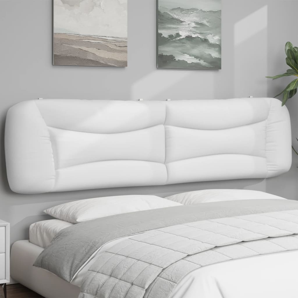 vidaXL Kopfteil-Kissen "Hvar" Weiß 200 cm Kunstleder