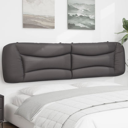 vidaXL Kopfteil-Kissen "Hvar" Grau 200 cm Kunstleder