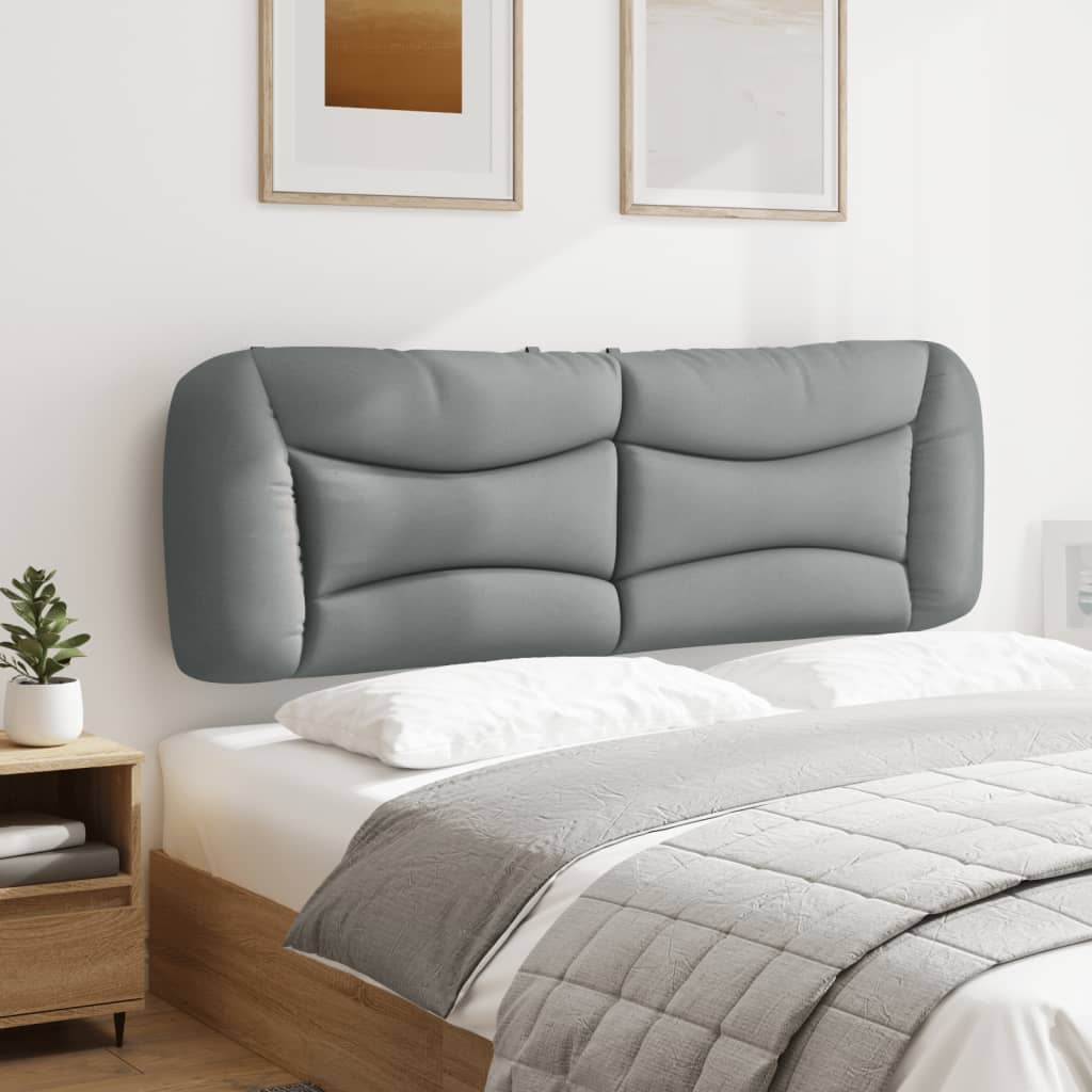 vidaXL Kopfteil-Kissen "Hvar" Hellgrau 152 cm Stoff
