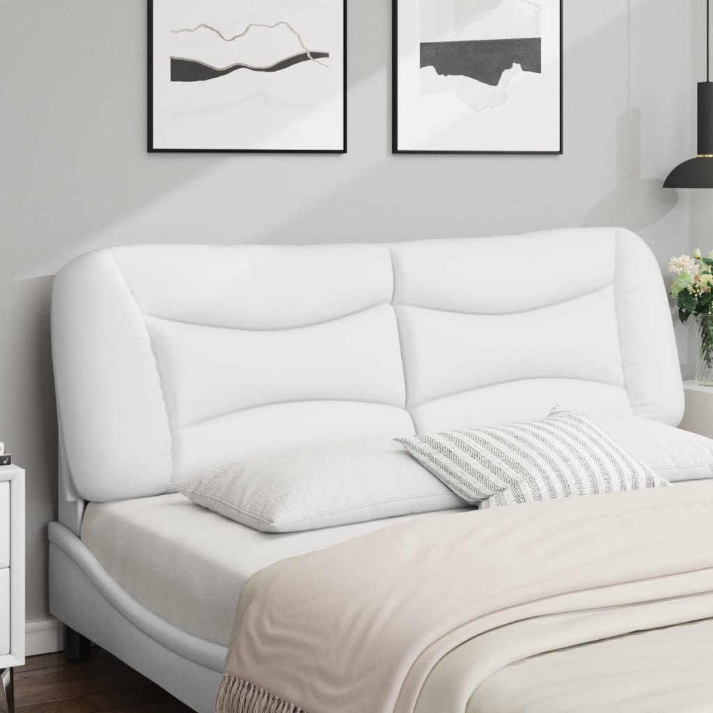 vidaXL Kopfteil-Kissen "Hvar" Weiß 152 cm Kunstleder