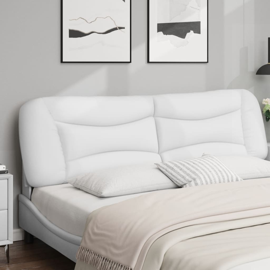 vidaXL Kopfteil-Kissen "Hvar" Weiß 193 cm Kunstleder
