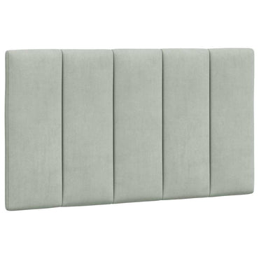 vidaXL Kopfteil-Kissen "Hanko" Hellgrau 80 cm Samt