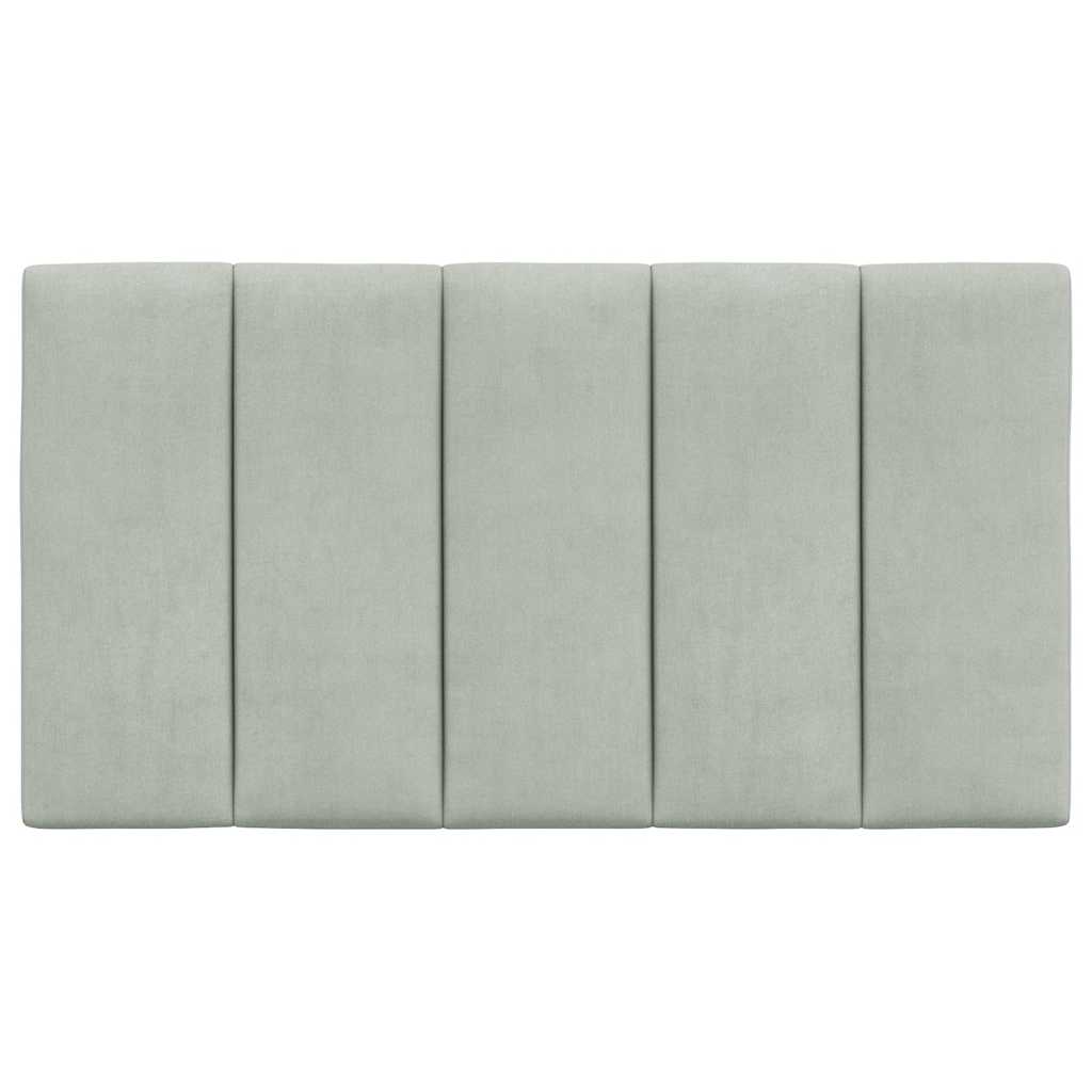 vidaXL Kopfteil-Kissen "Hanko" Hellgrau 80 cm Samt