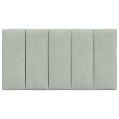 vidaXL Kopfteil-Kissen "Hanko" Hellgrau 80 cm Samt