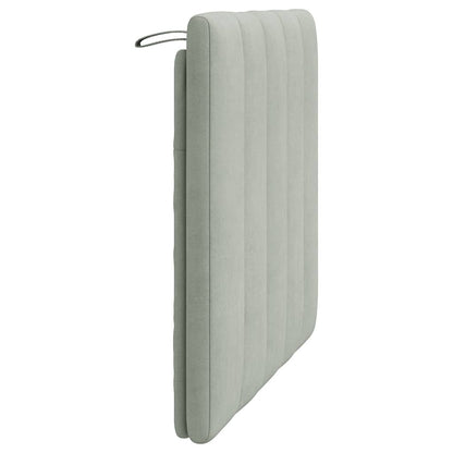vidaXL Kopfteil-Kissen "Hanko" Hellgrau 80 cm Samt