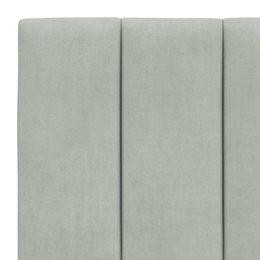 vidaXL Kopfteil-Kissen "Hanko" Hellgrau 80 cm Samt