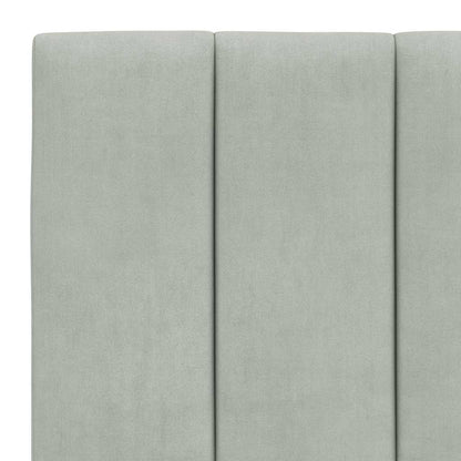 vidaXL Kopfteil-Kissen "Hanko" Hellgrau 80 cm Samt