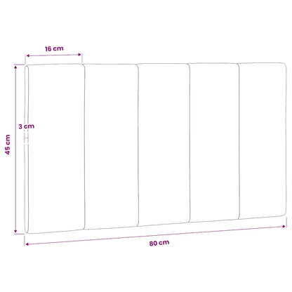 vidaXL Kopfteil-Kissen "Hanko" Hellgrau 80 cm Samt
