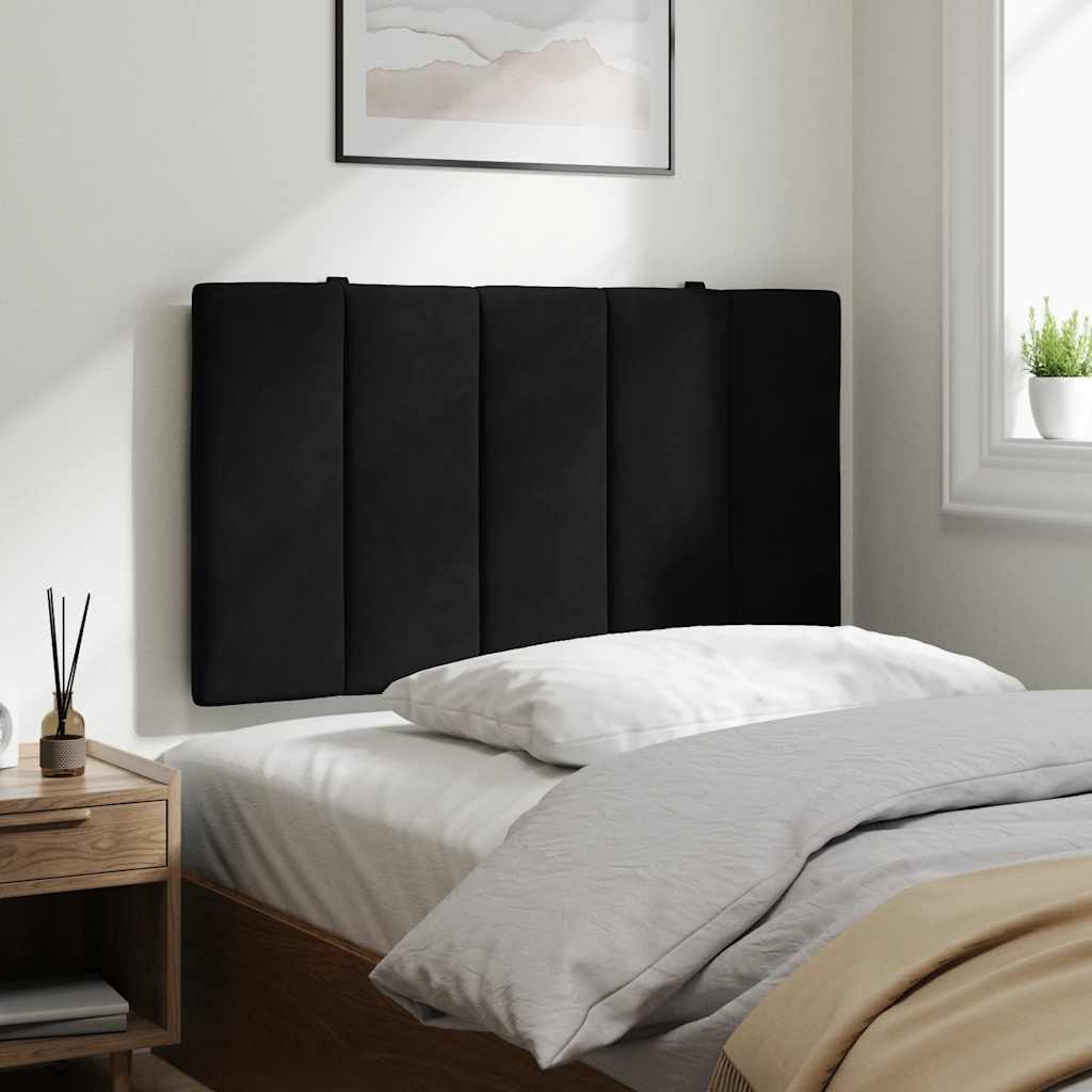 vidaXL Kopfteil-Kissen "Hanko" Schwarz 80 cm Samt