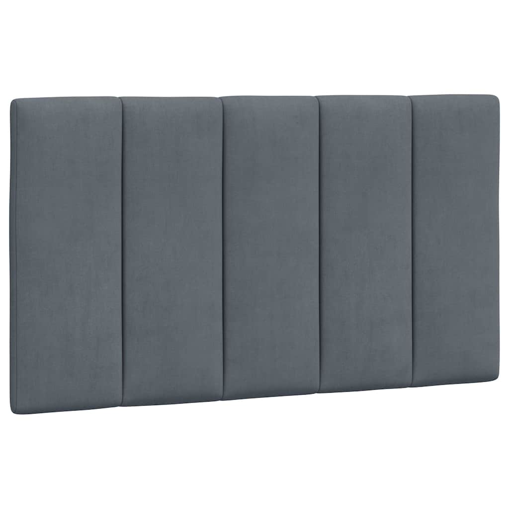 vidaXL Kopfteil-Kissen "Hanko" Dunkelgrau 90 cm Samt