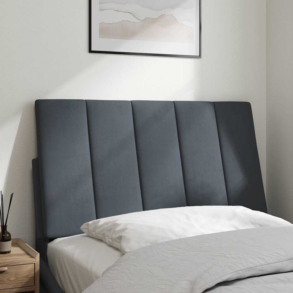 vidaXL Kopfteil-Kissen "Hanko" Dunkelgrau 90 cm Samt