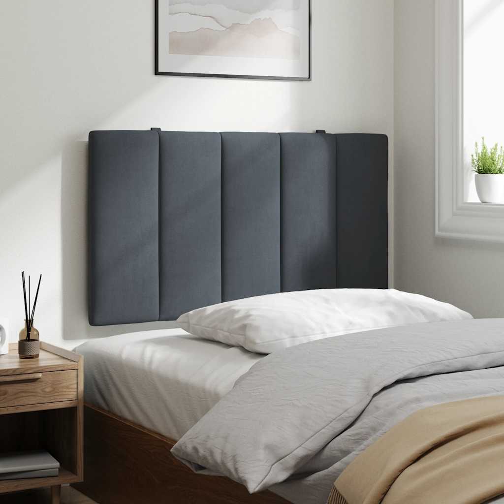 vidaXL Kopfteil-Kissen "Hanko" Dunkelgrau 90 cm Samt
