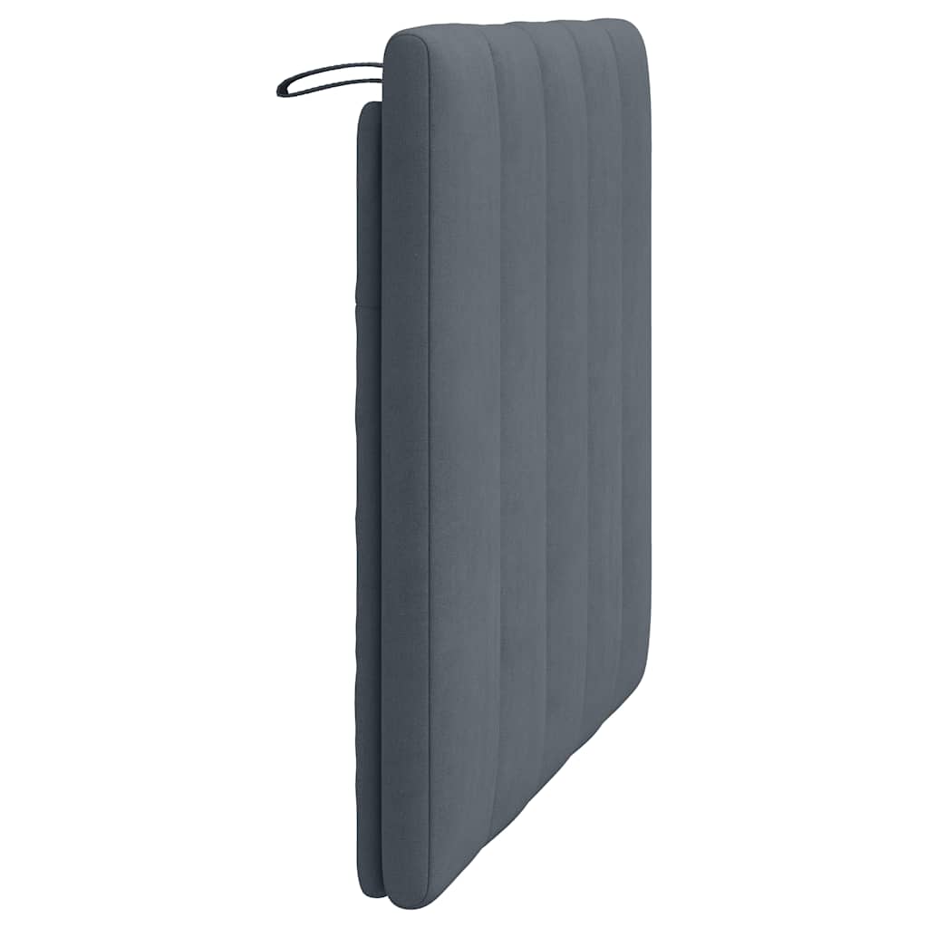 vidaXL Kopfteil-Kissen "Hanko" Dunkelgrau 90 cm Samt