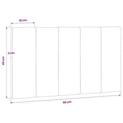 vidaXL Kopfteil-Kissen "Hanko" Dunkelgrau 90 cm Samt