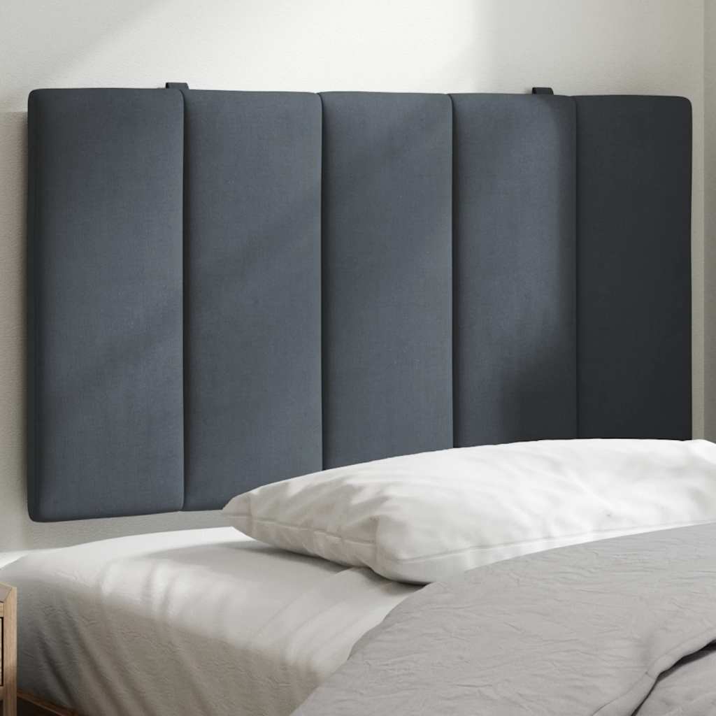 vidaXL Kopfteil-Kissen "Hanko" Dunkelgrau 90 cm Samt