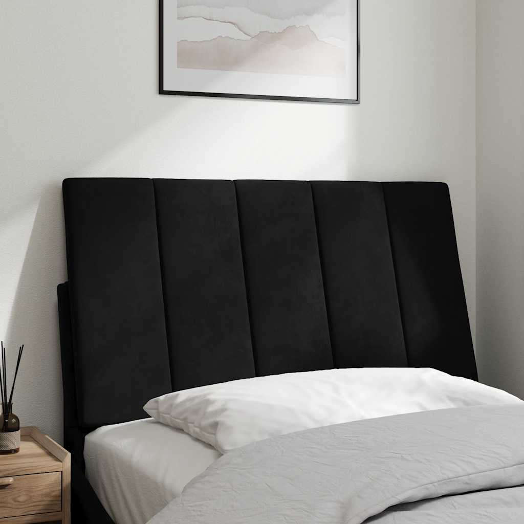 vidaXL Kopfteil-Kissen "Hanko" Schwarz 90 cm Samt
