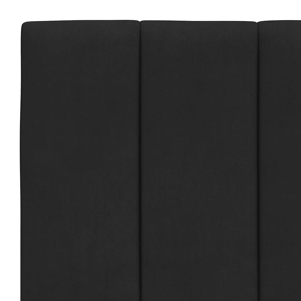 vidaXL Kopfteil-Kissen "Hanko" Schwarz 90 cm Samt