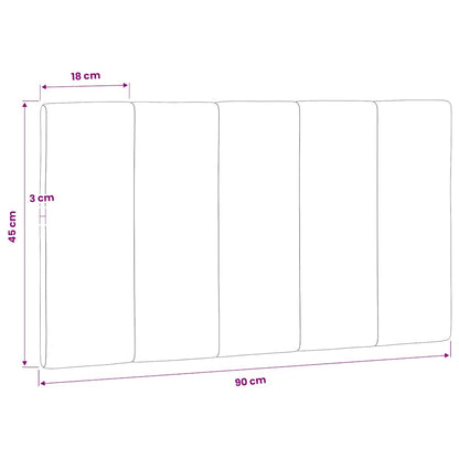 vidaXL Kopfteil-Kissen "Hanko" Schwarz 90 cm Samt